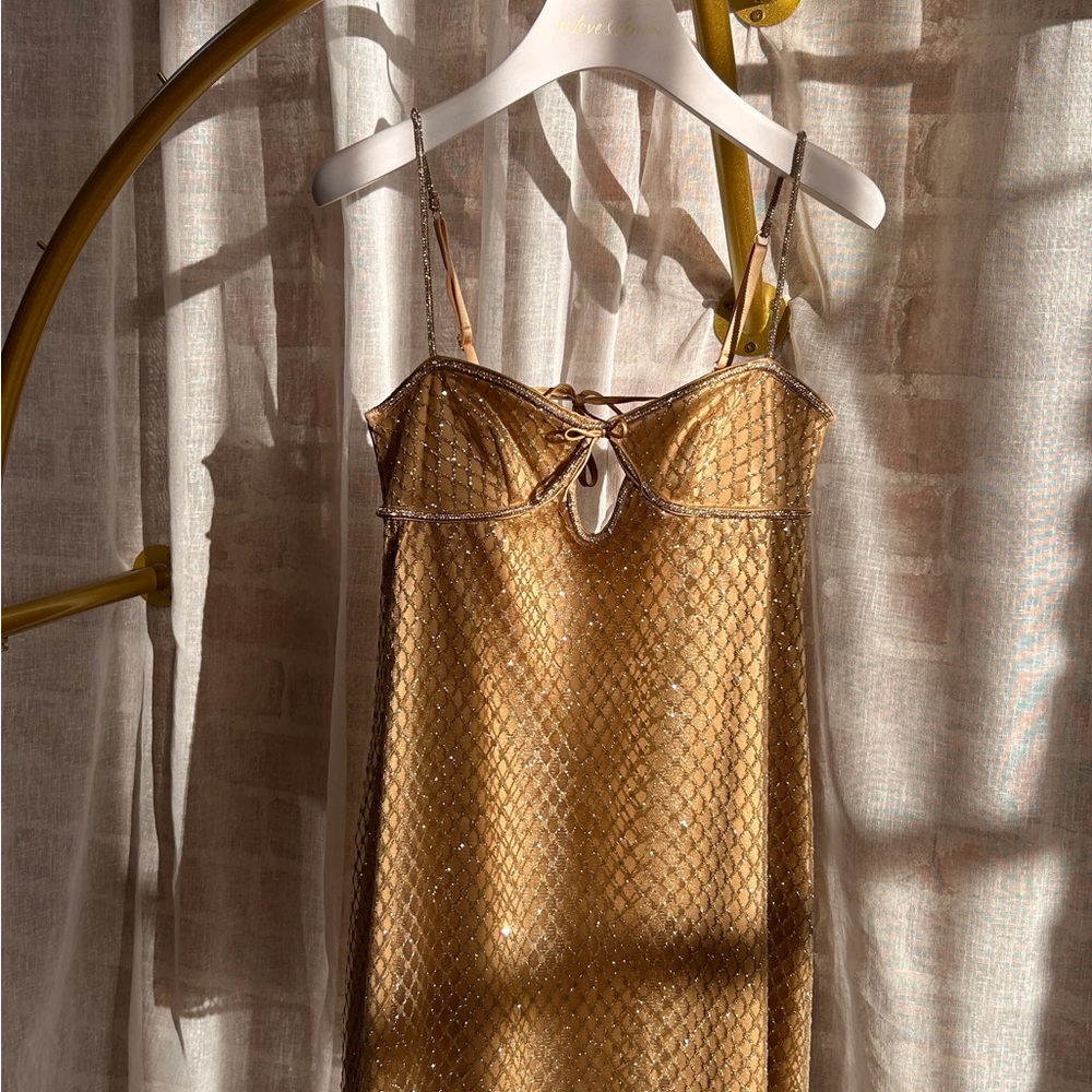 For love and lemons glitter slip dress